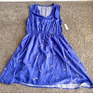 Old Navy blue floral midi dress